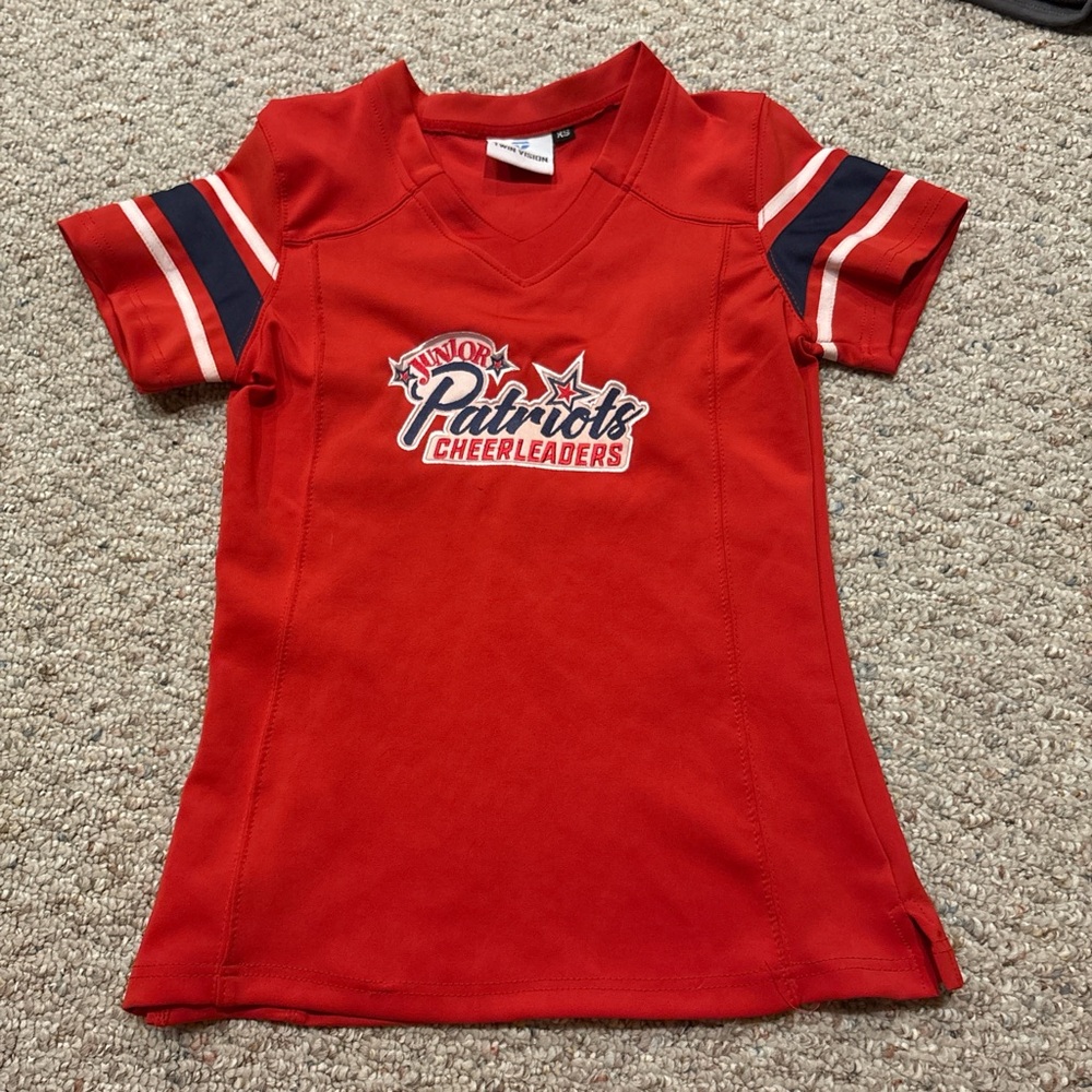 Junior Patriots Cheerleaders Kids Red Jersey